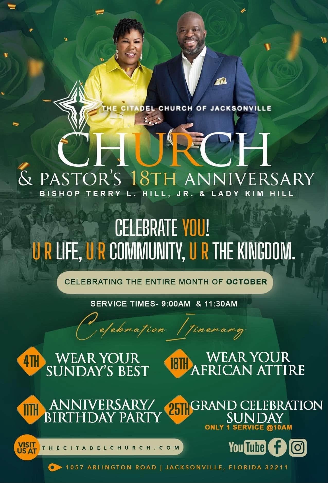 Church & Pastor’s 18th Anniversary — Grand Celebration (One Service)